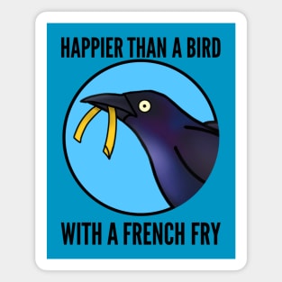 Bird with a Fry (Small Print) Magnet